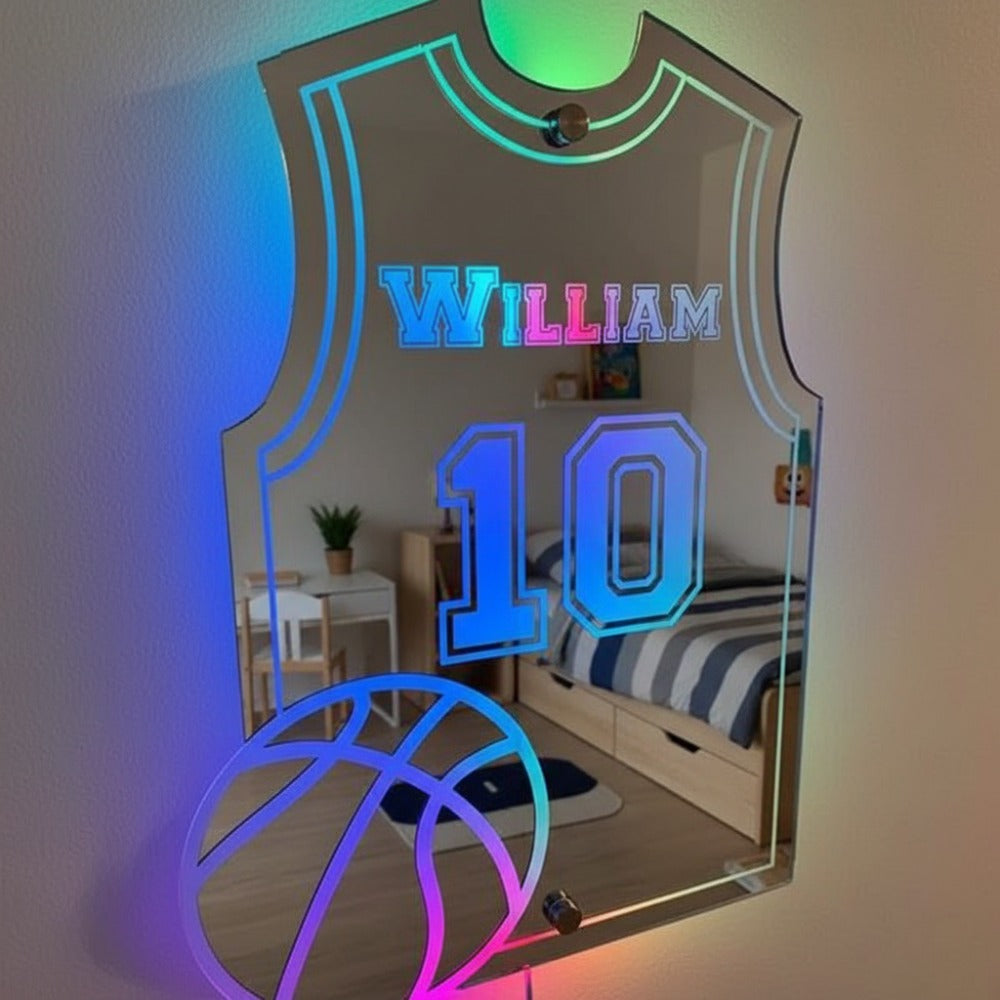 Basketspiller | Personlig LED-speil
