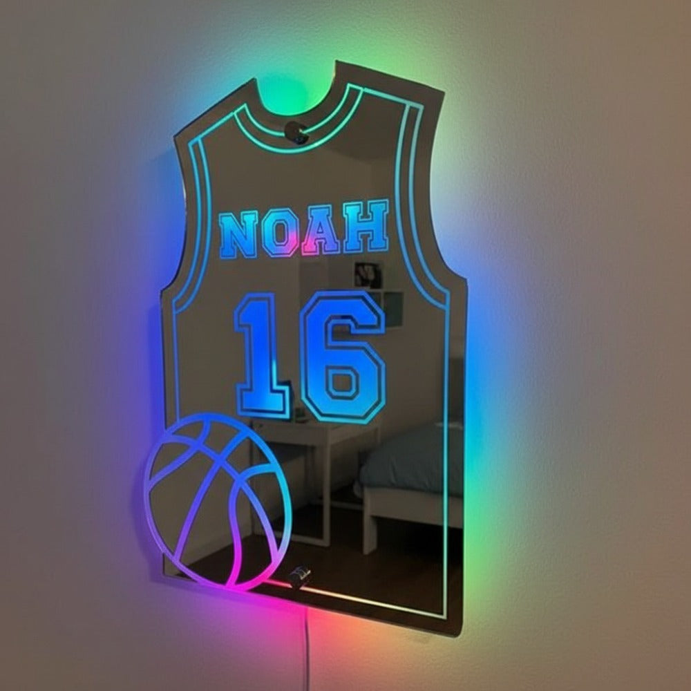 Basketspiller | Personlig LED-speil