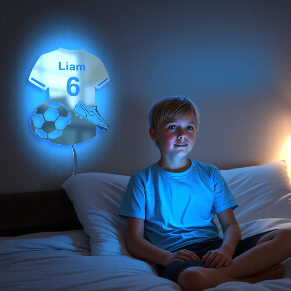 Fotballspiller | Personlig LED-Speil