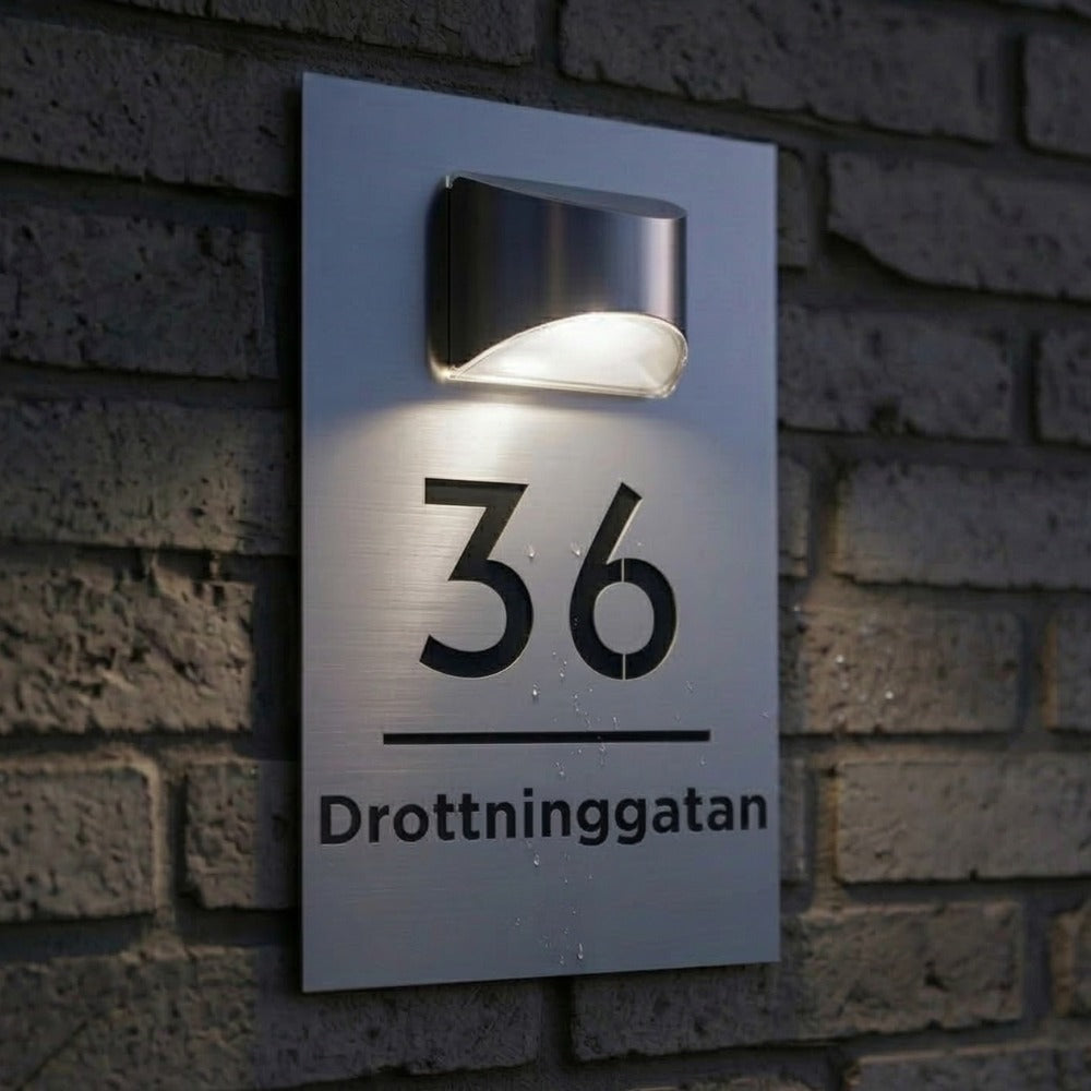 Personlig Solcelledrevet Husnummer