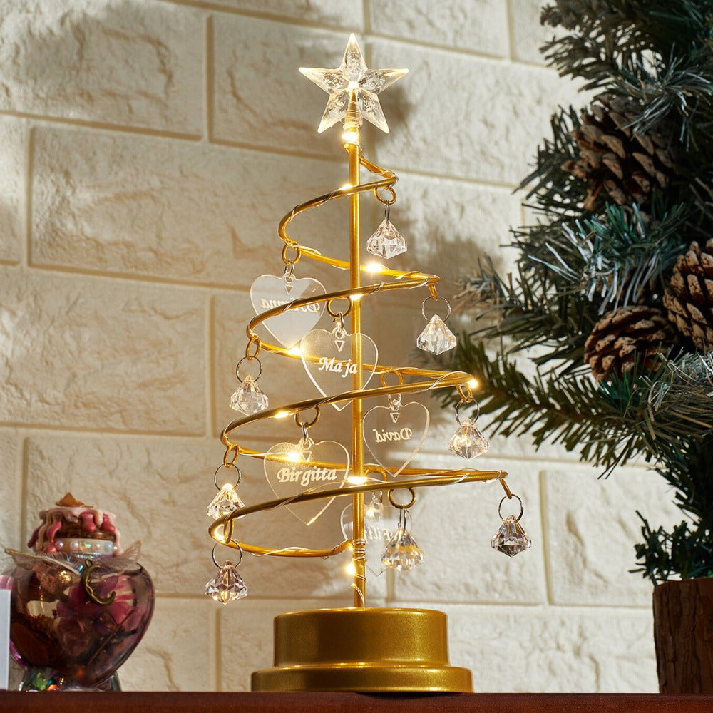 Familienbaum | Schöne personalisierte Weihnachtsbaumlampe
