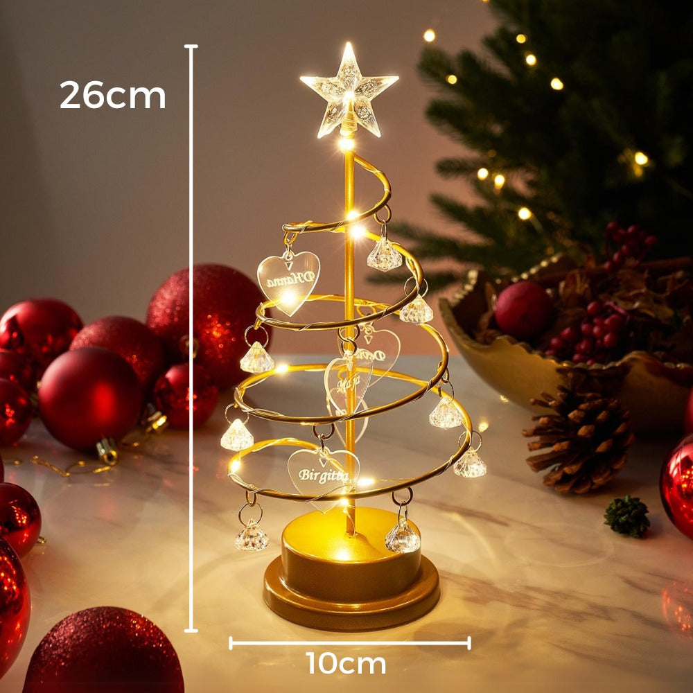 Familienbaum | Schöne personalisierte Weihnachtsbaumlampe