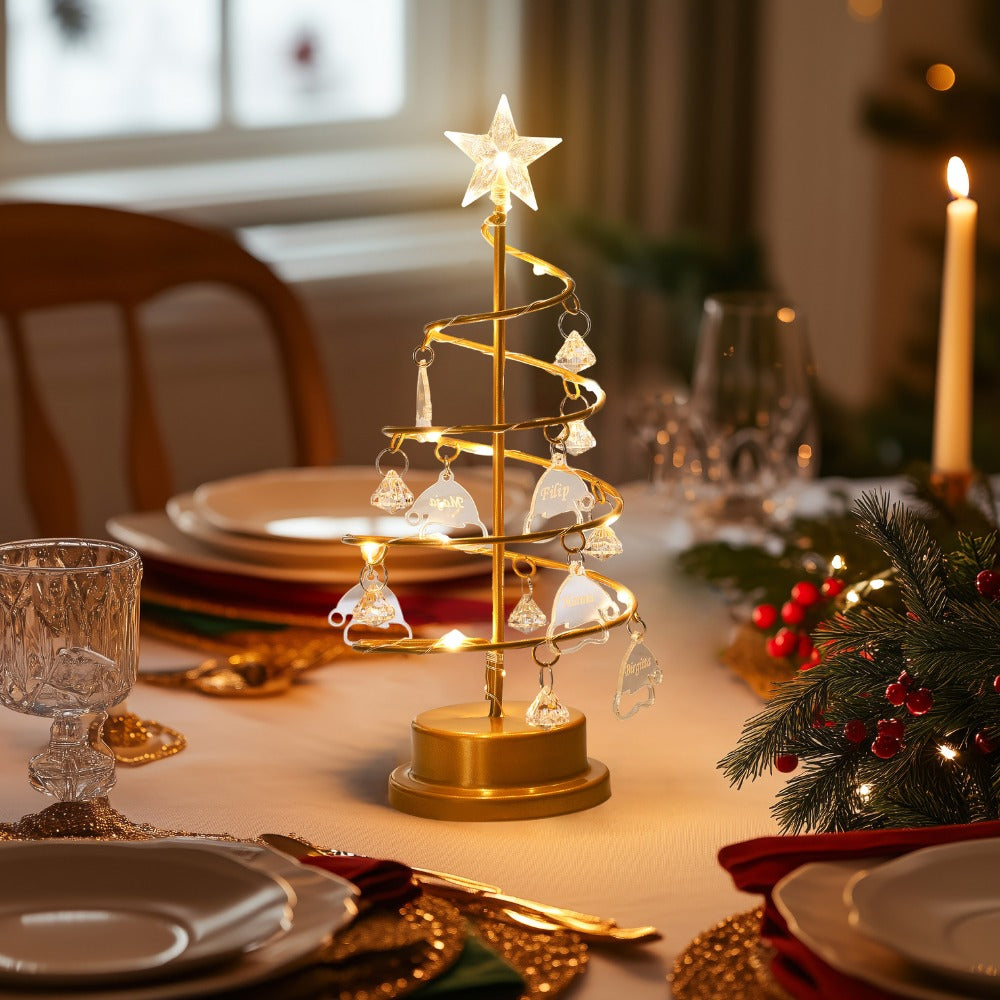 Familienbaum | Schöne personalisierte Weihnachtsbaumlampe
