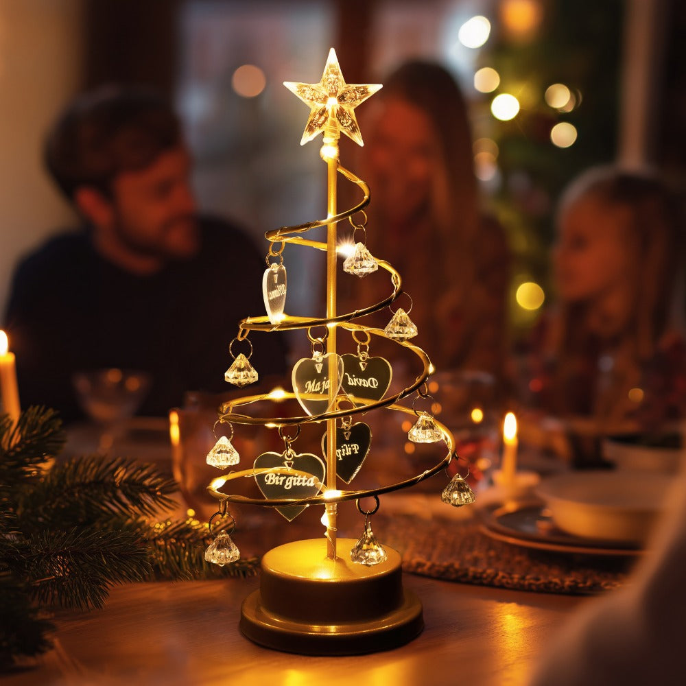 Familienbaum | Schöne personalisierte Weihnachtsbaumlampe