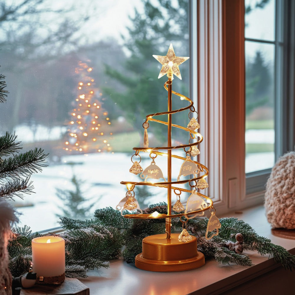 Familienbaum | Schöne personalisierte Weihnachtsbaumlampe