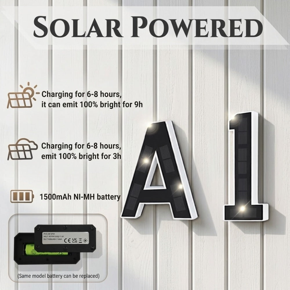 Husnummer | Belyste & Solcelledrevne