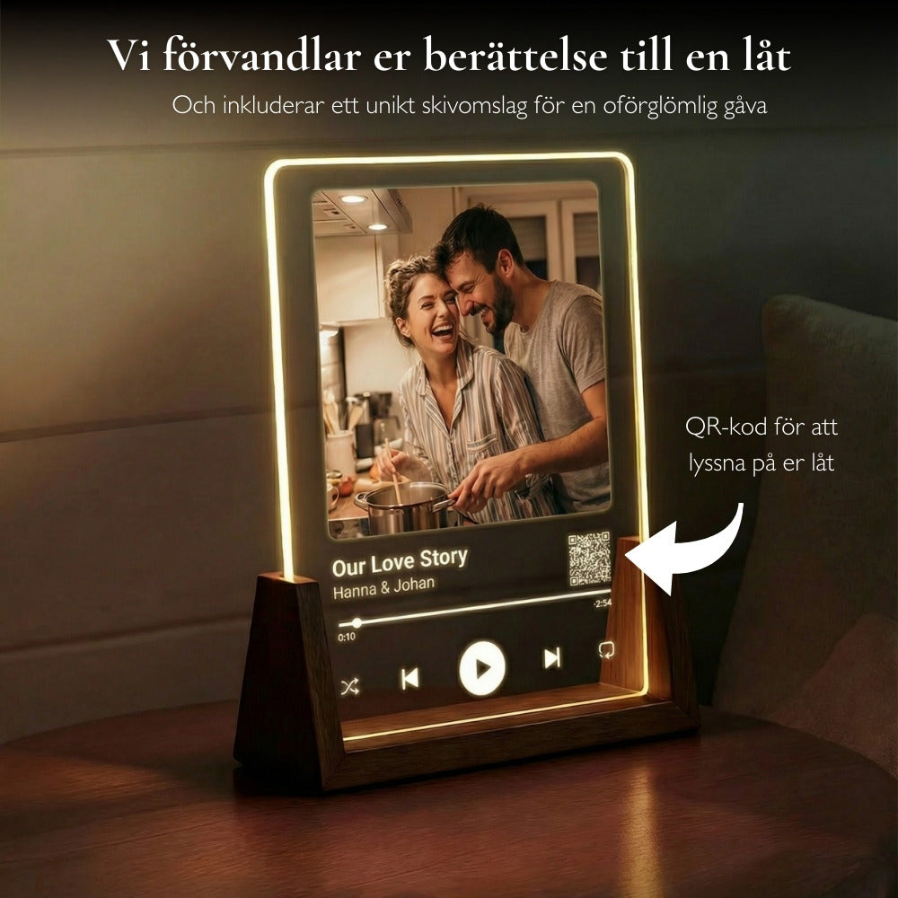 Musikkplakat med personlig sang